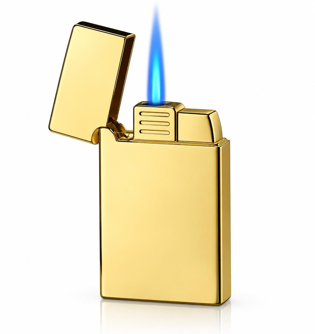 Brichetă Premium Gold Slim cu Jet Antivânt și Design Minimalist